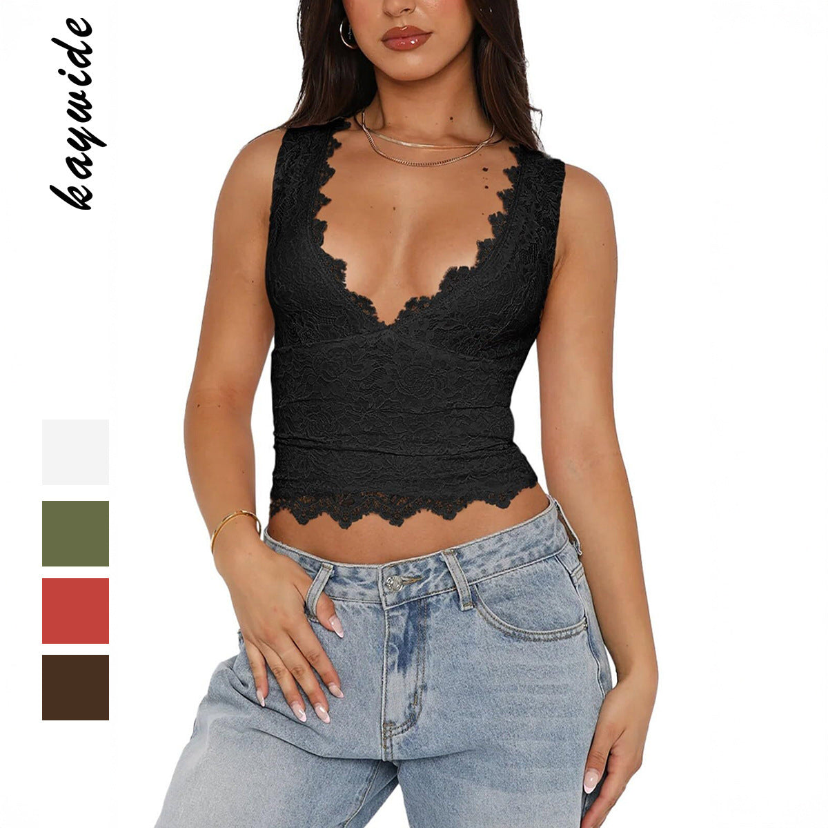 Sexy Lace Y2K Crop Top for Women