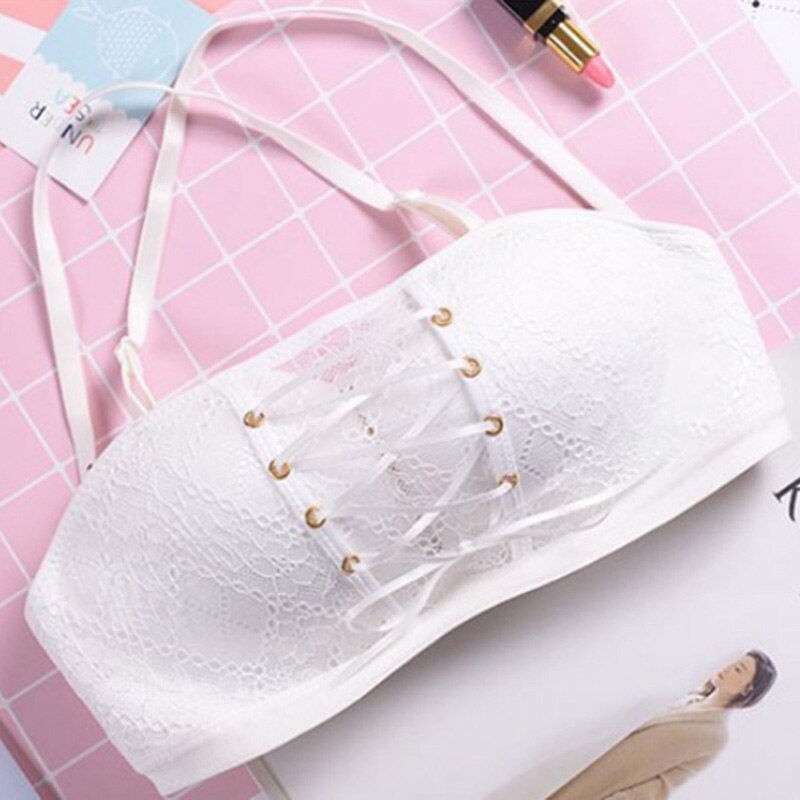 Sexy Women Underwear Lingerie Strapless Bra for Wedding Dress Push Up Lace Invisible Bra Backless Brassiere