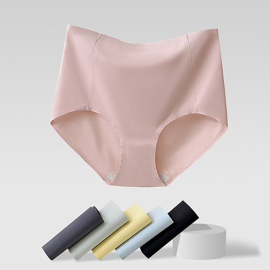 Cotton Antibacterial Breathable Quick-Dry Cooling Seamless High-Waisted Tummy-Control Women's Underwear