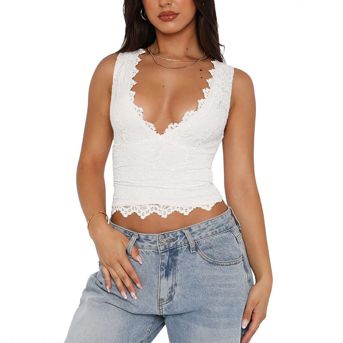 Sexy Lace Y2K Crop Top for Women
