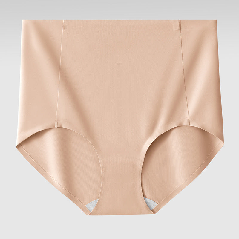Cotton Antibacterial Breathable Quick-Dry Cooling Seamless High-Waisted Tummy-Control Women's Underwear